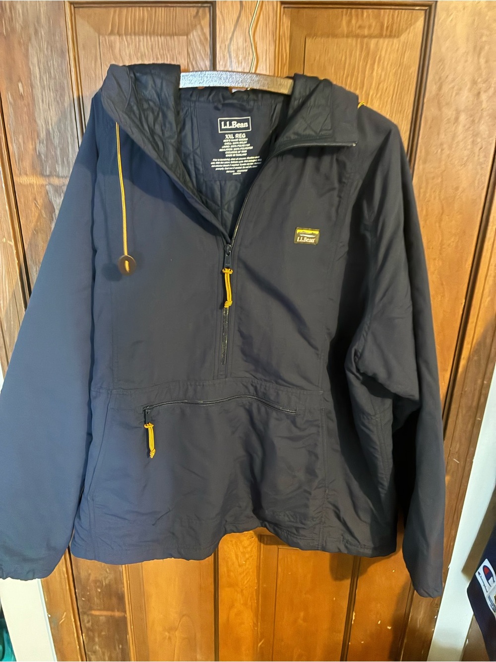 L.L. Bean Navy lined winter pullover jacket
